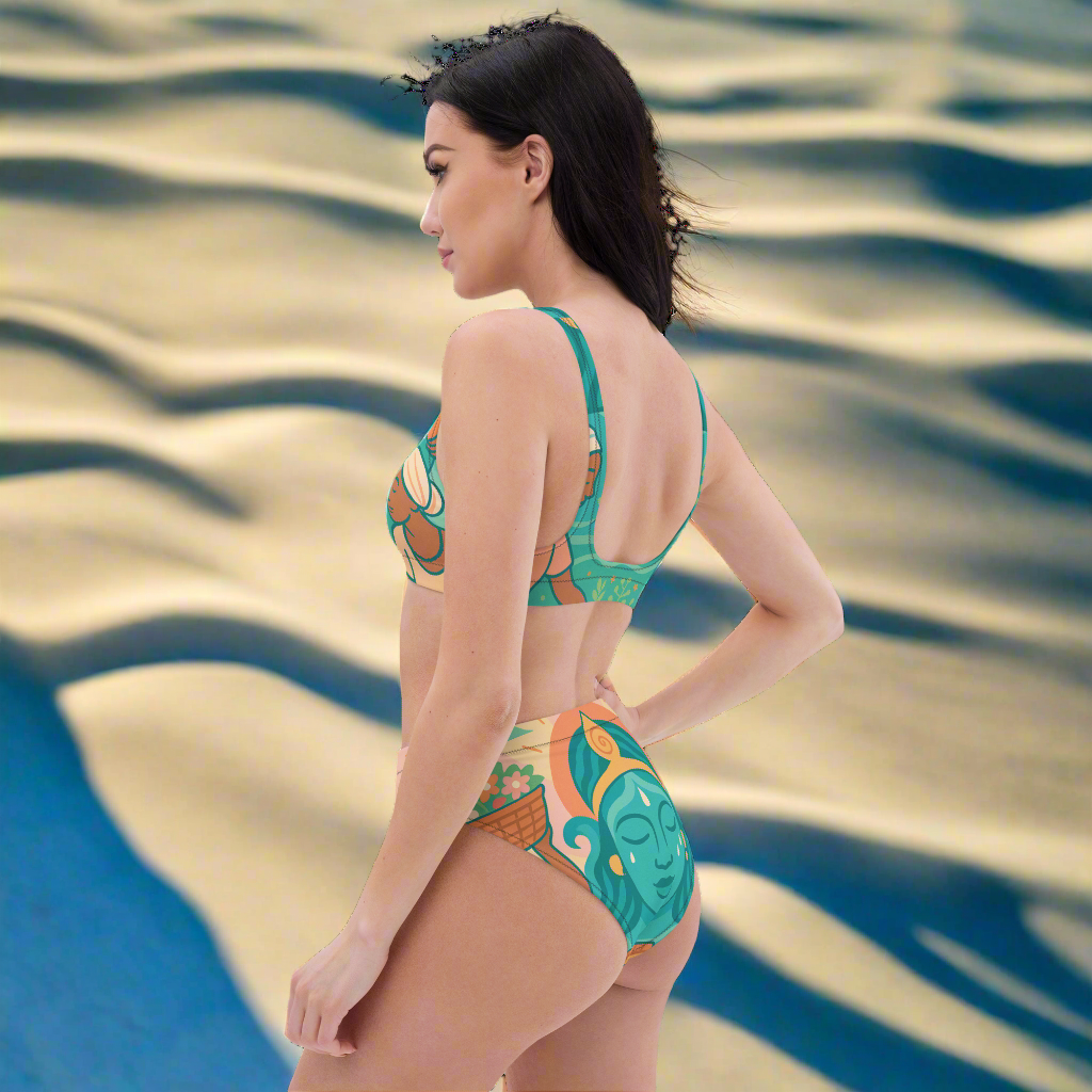 Recycled YEMOJA high-waisted bikini
