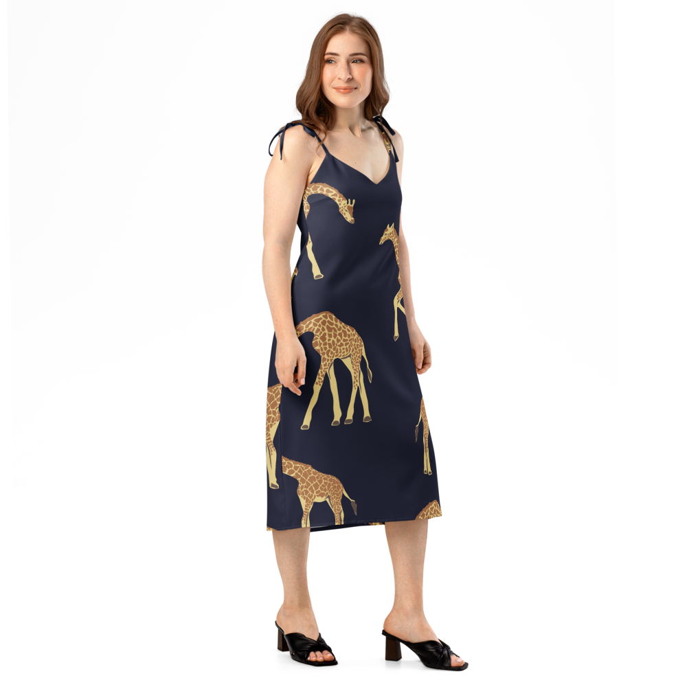 Tie-strap midi dress