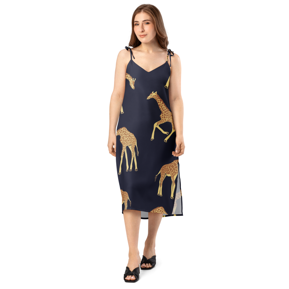 Tie-strap midi dress