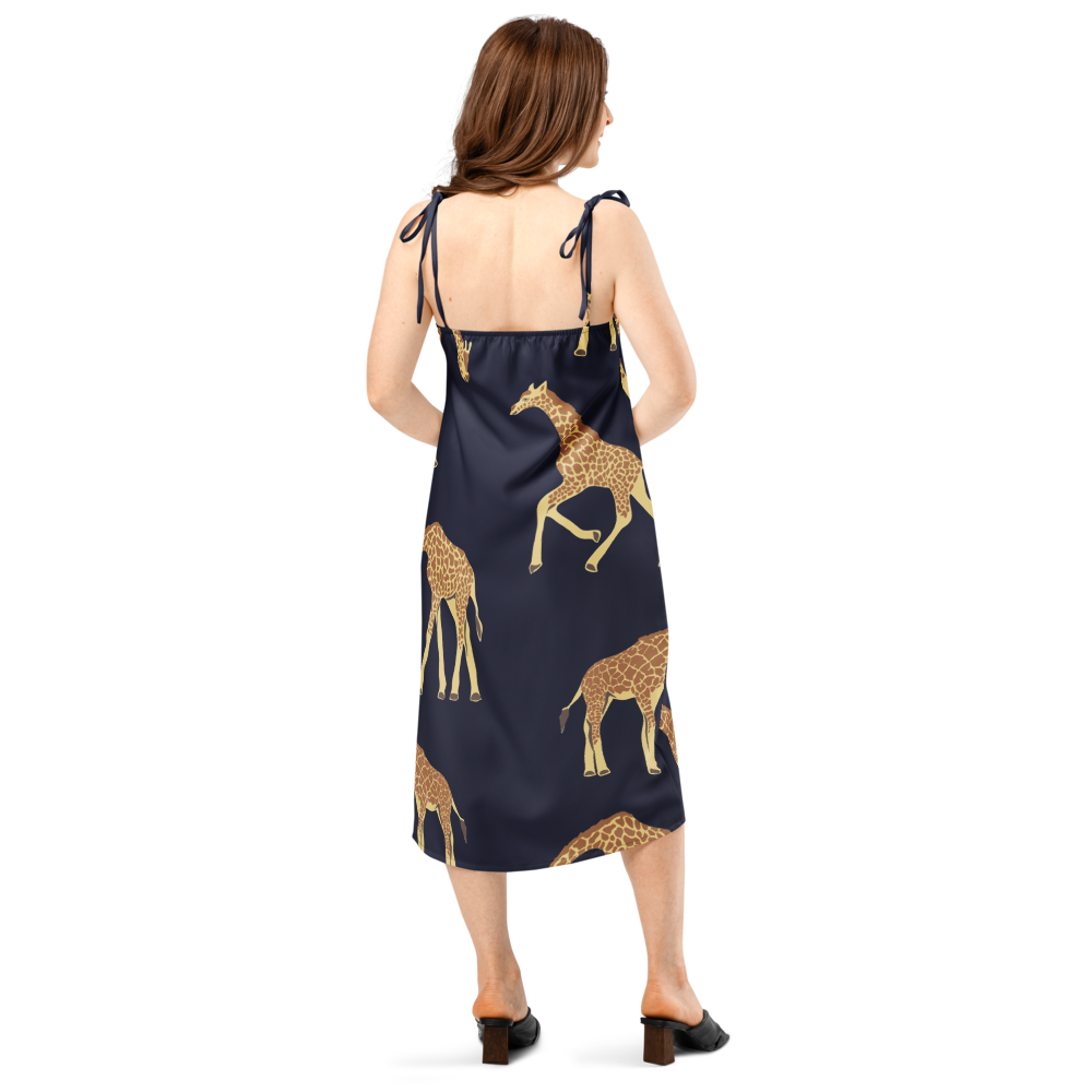 Tie-strap midi dress