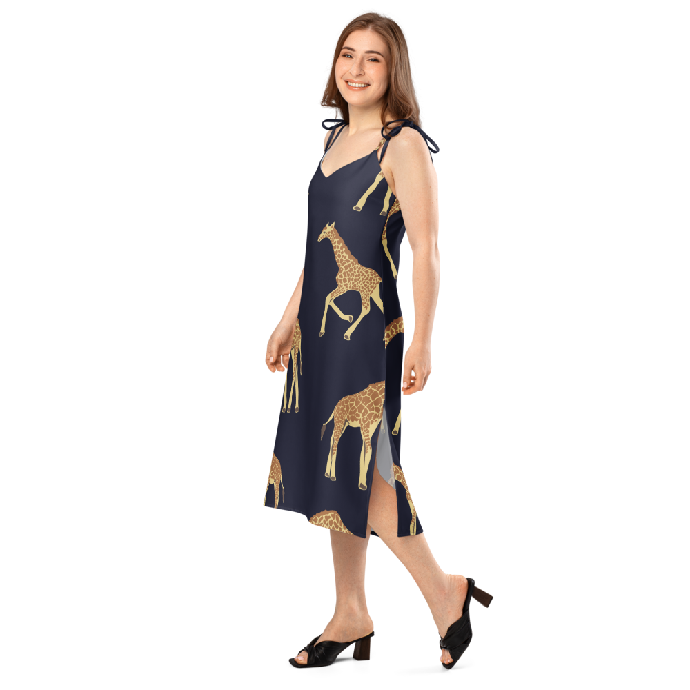 Tie-strap midi dress
