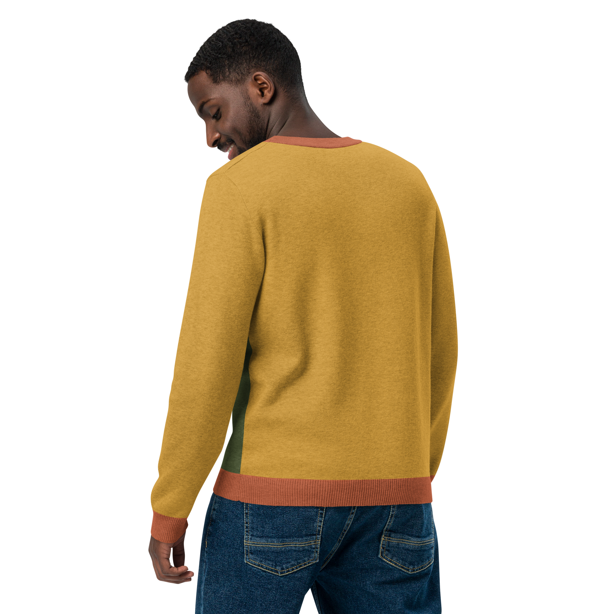 Knitted crew neck sweater