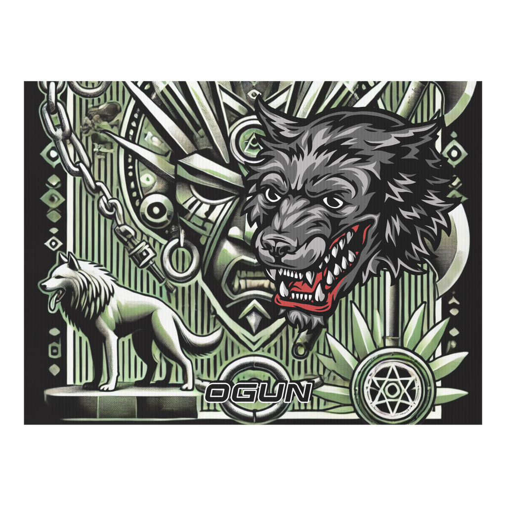 Yard sign OGUN ORISHA  METAL