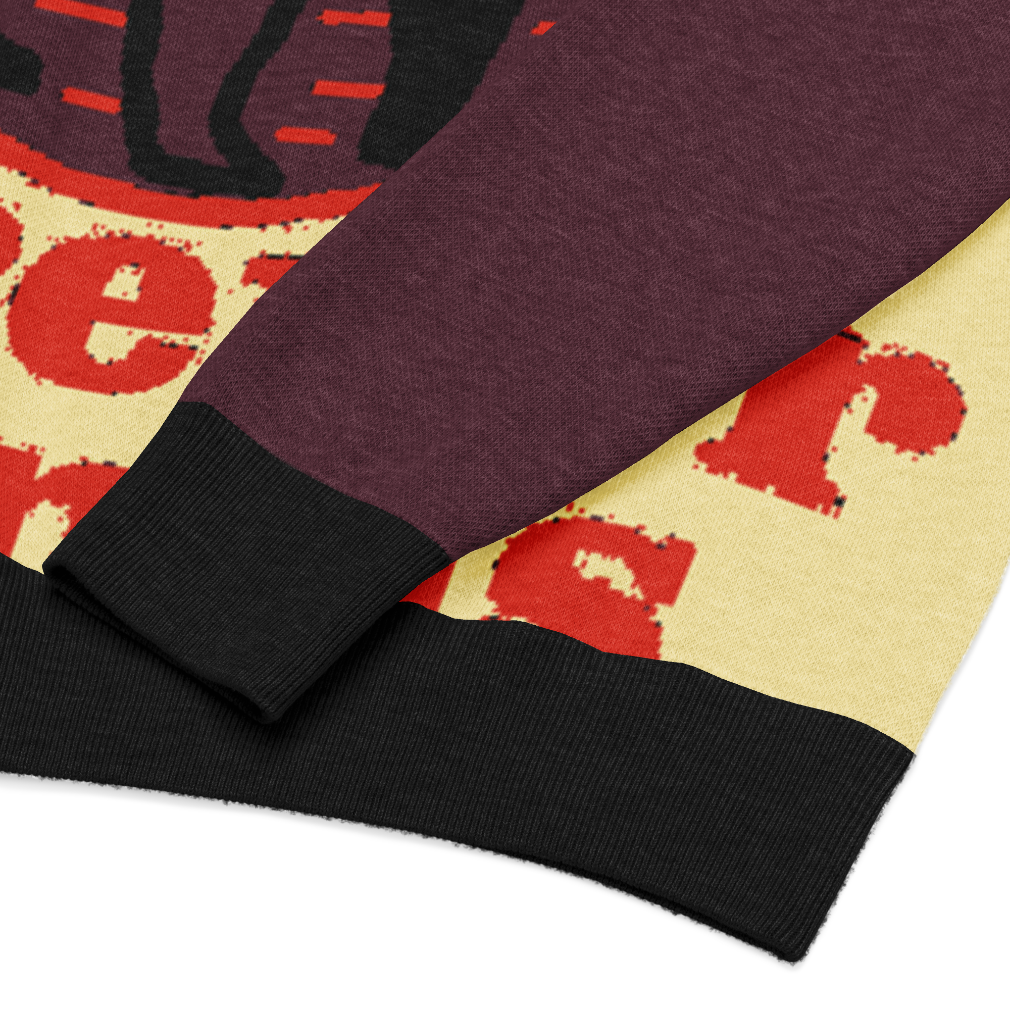 Relaxed fit knitted crew neck sweater