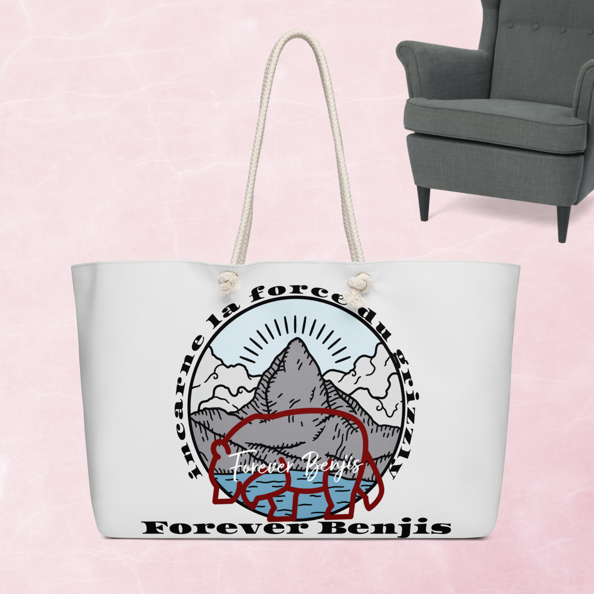 Oversized weekender bear bag