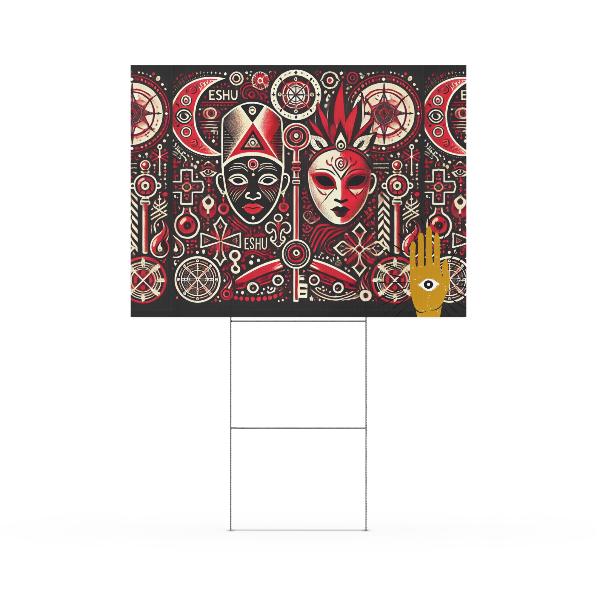 Yard sign ORISHA ESHU