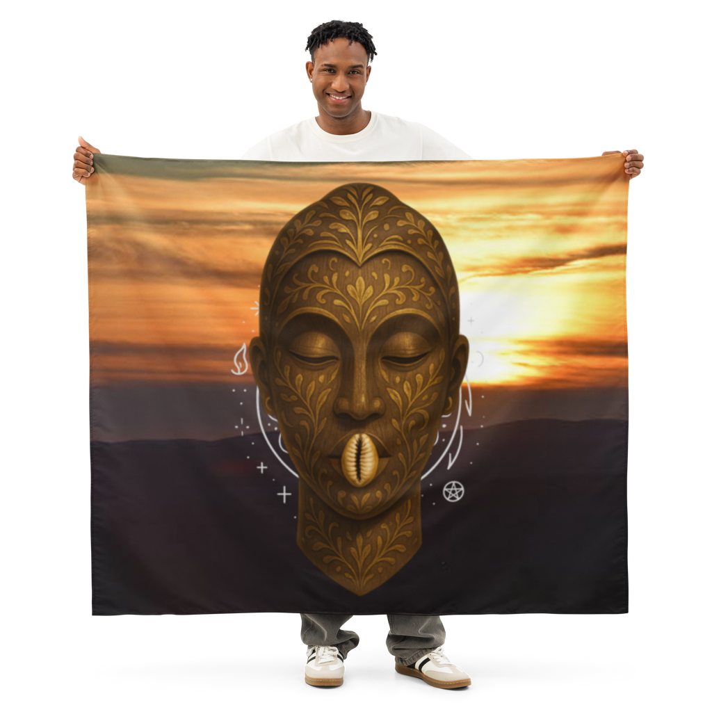 Indoor wall tapestry OSHUN ORISHA OUROBOROS