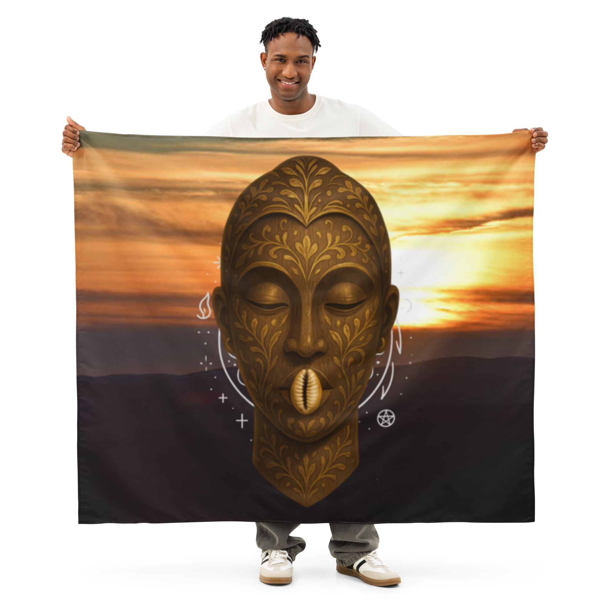 Indoor wall tapestry OSHUN ORISHA OUROBOROS