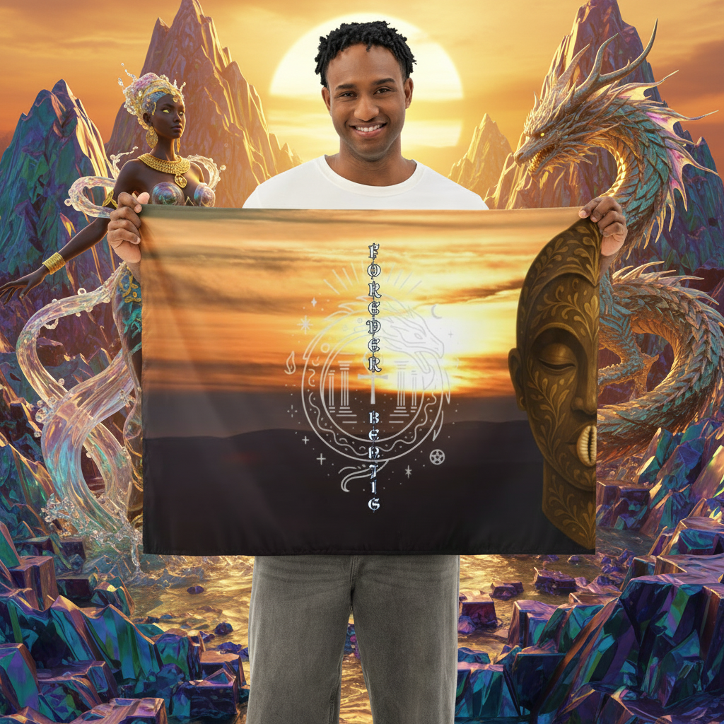 Indoor wall tapestry OSHUN ORISHA OUROBOROS