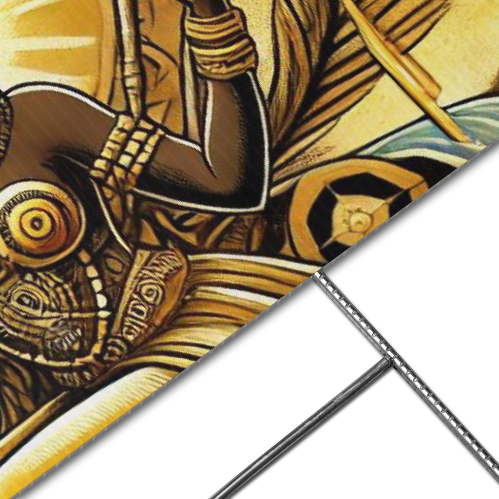 Yard sign ORISHA OSHUN BEAUTIFUL SUNSHINE