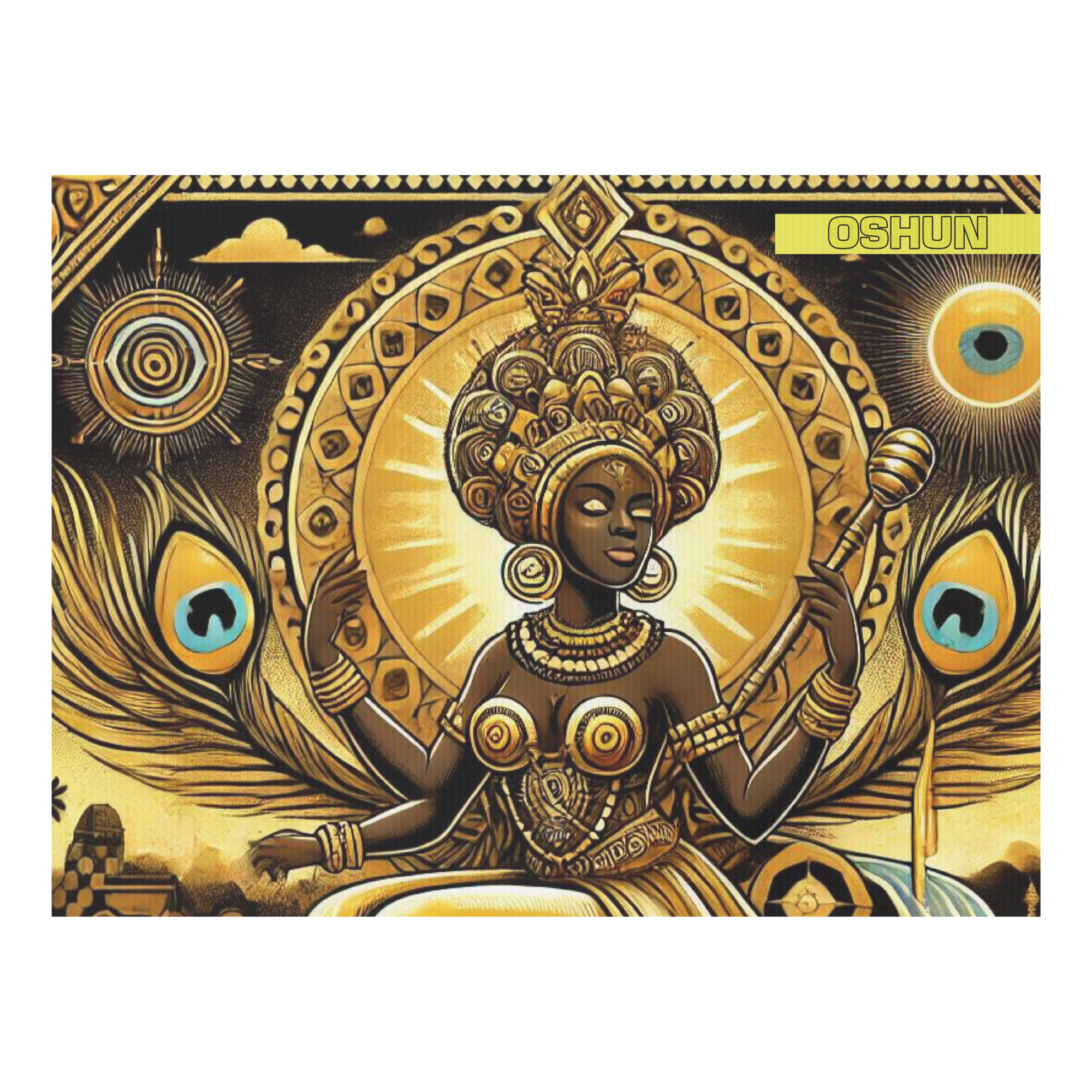 Yard sign ORISHA OSHUN BEAUTIFUL SUNSHINE