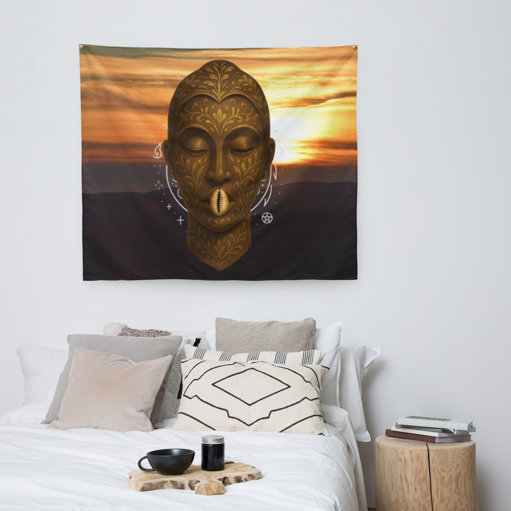 Indoor wall tapestry OSHUN ORISHA OUROBOROS