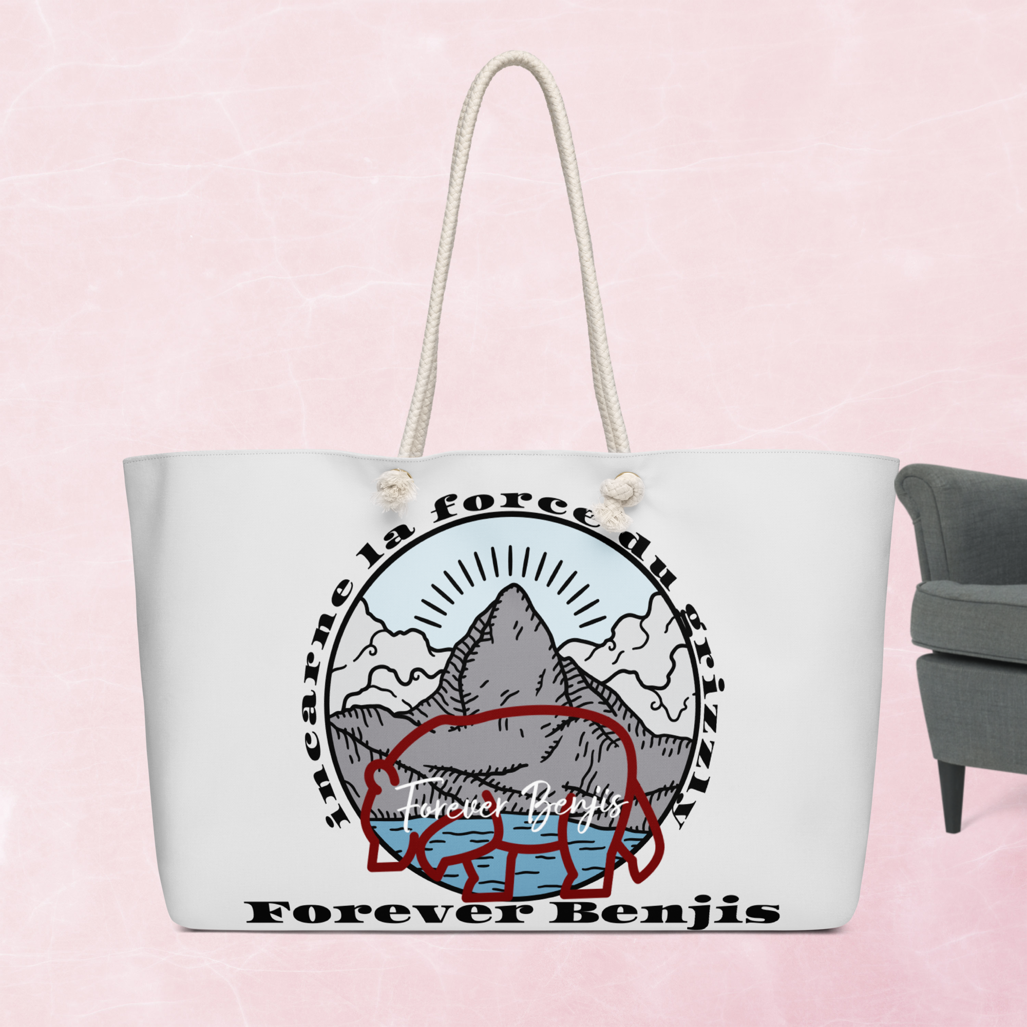 Oversized weekender bear bag