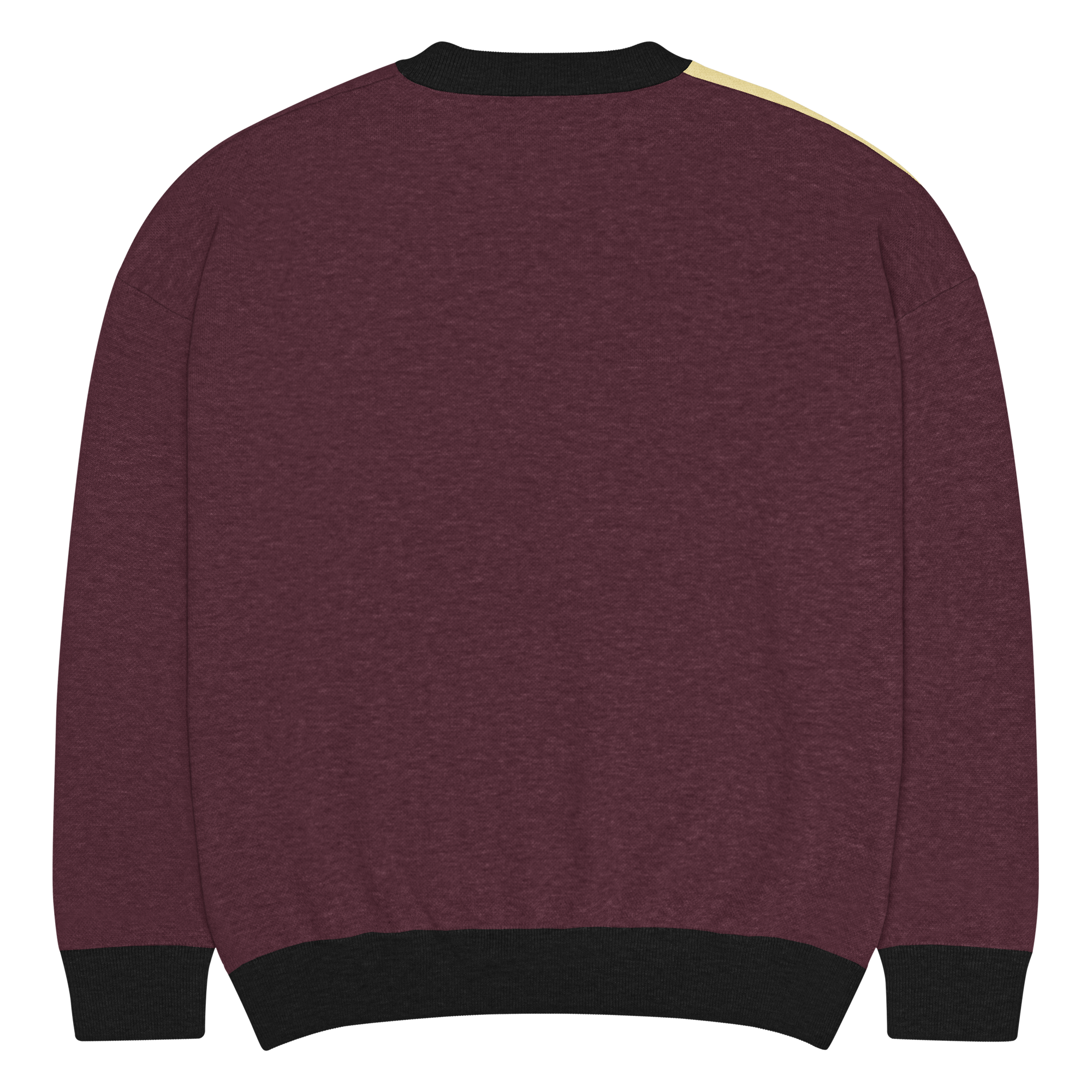 Relaxed fit knitted crew neck sweater