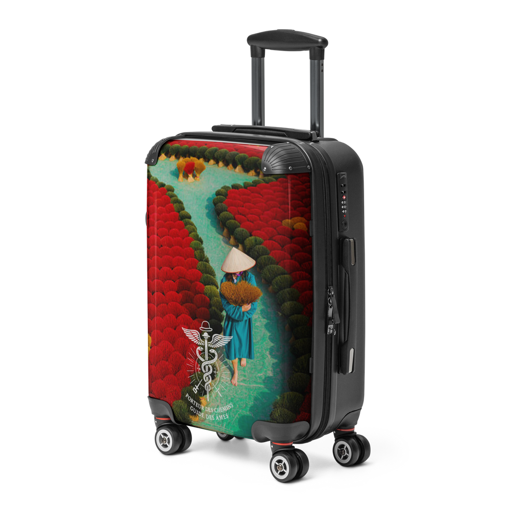 Hard-shell suitcase asia taoisme