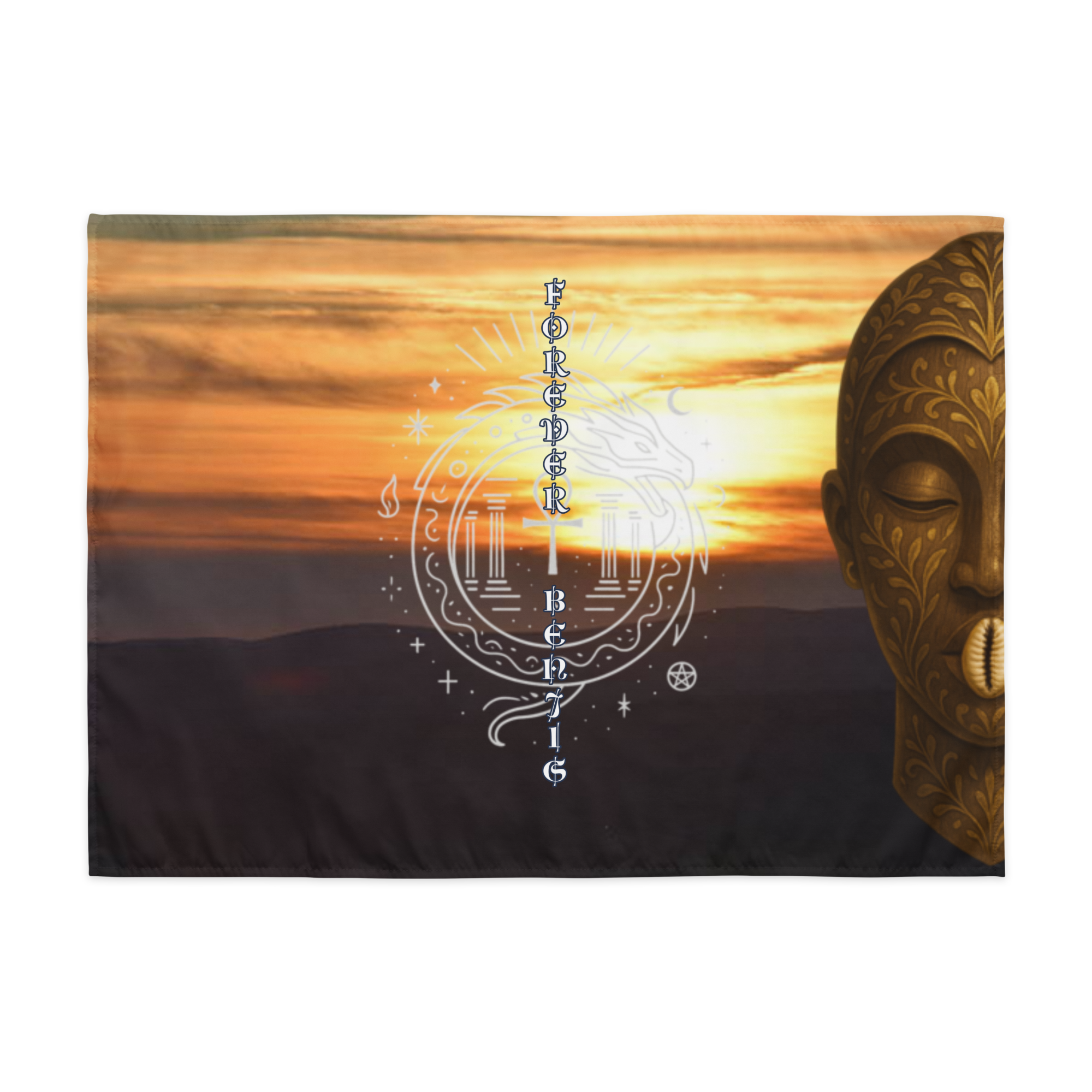 Indoor wall tapestry OSHUN ORISHA OUROBOROS