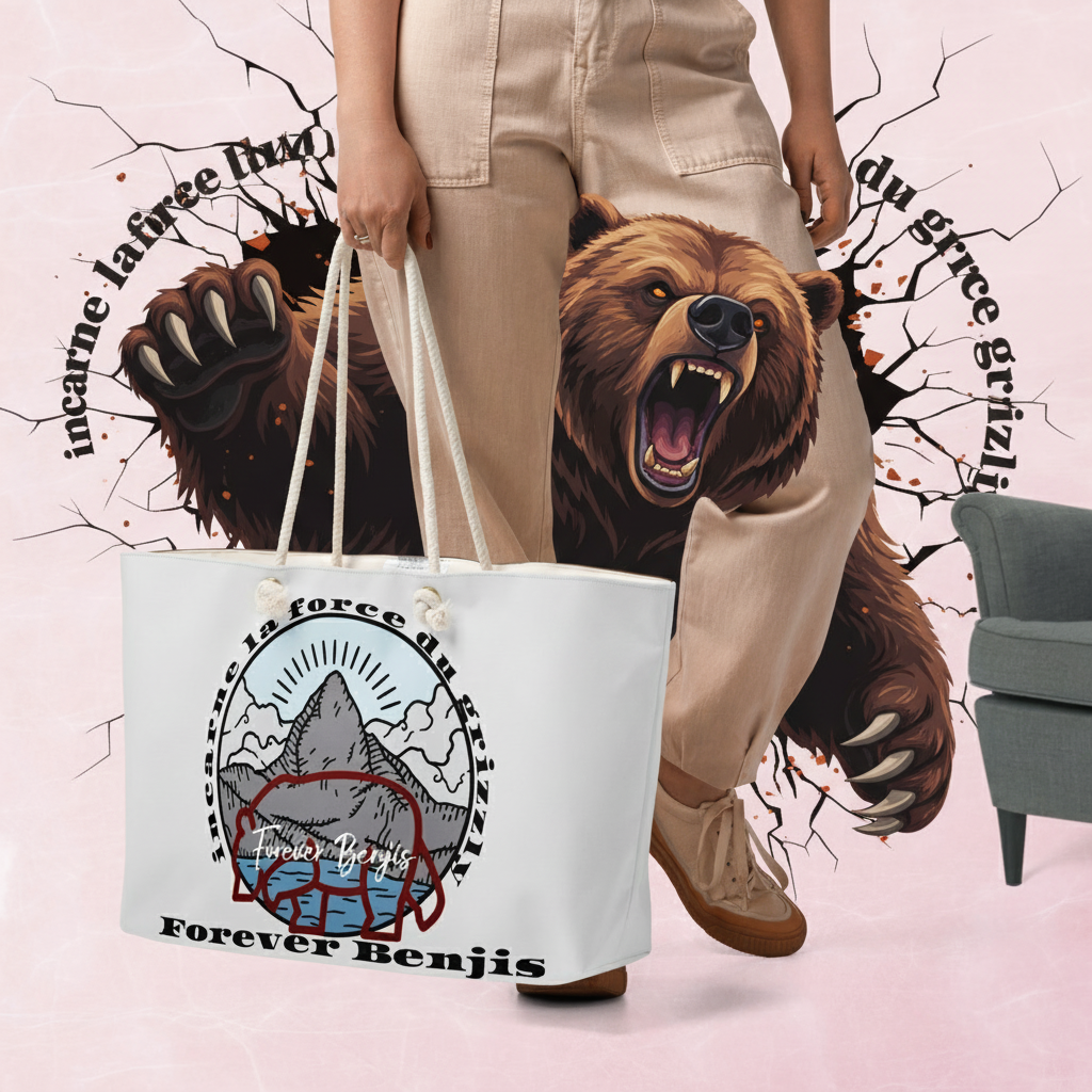 Oversized weekender bear bag
